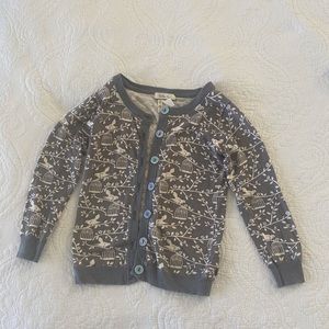 Matilda Jane WINTER WONDERLAND Cardigan Girls Size 6 Gray Birdcage Sweater